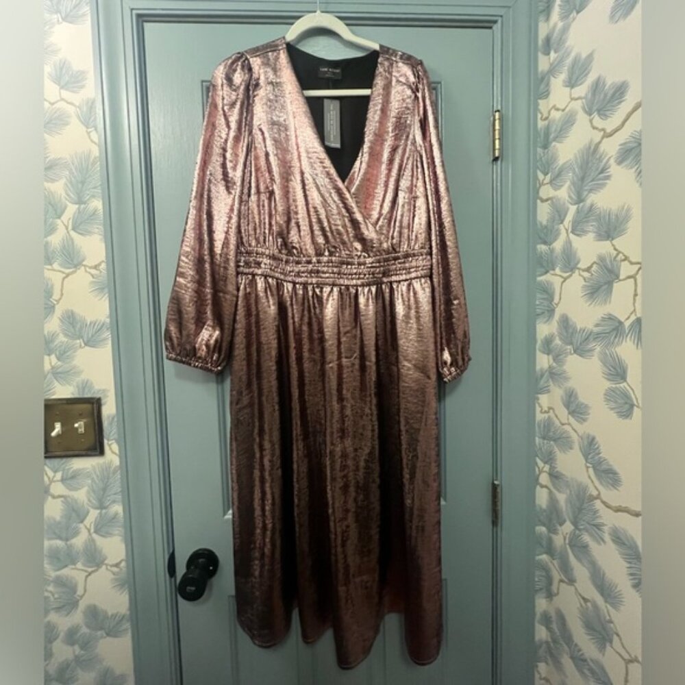 NWT Rose Gold Crossover Dress - 14/16L
